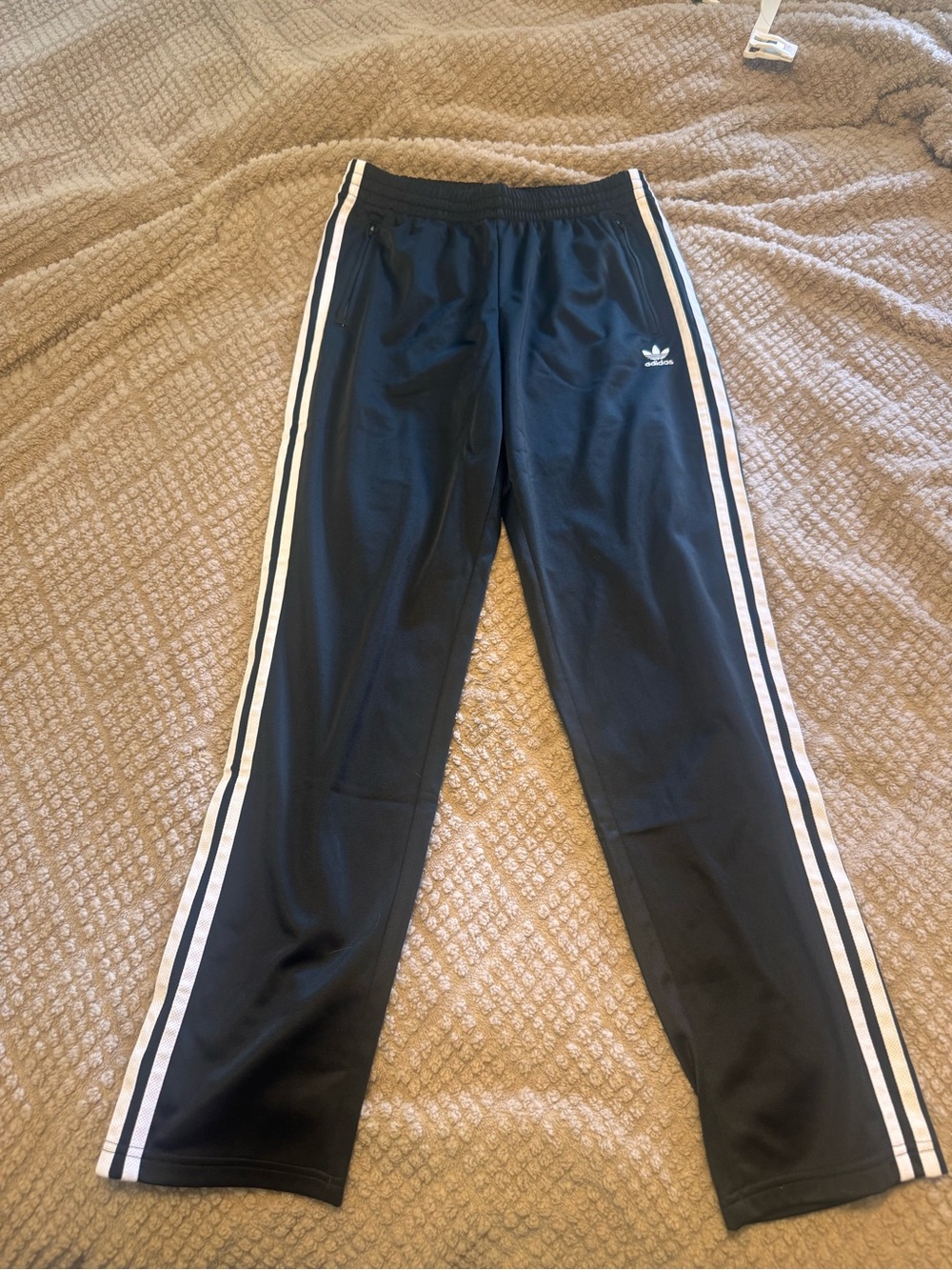 Adidas Kids Black Track Pants with White Stripes, 15-16Y (never worn)